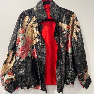 1988 Vintage Seoul OLYMPIC Track Bomber Jacket Multicolor/Red Reversible